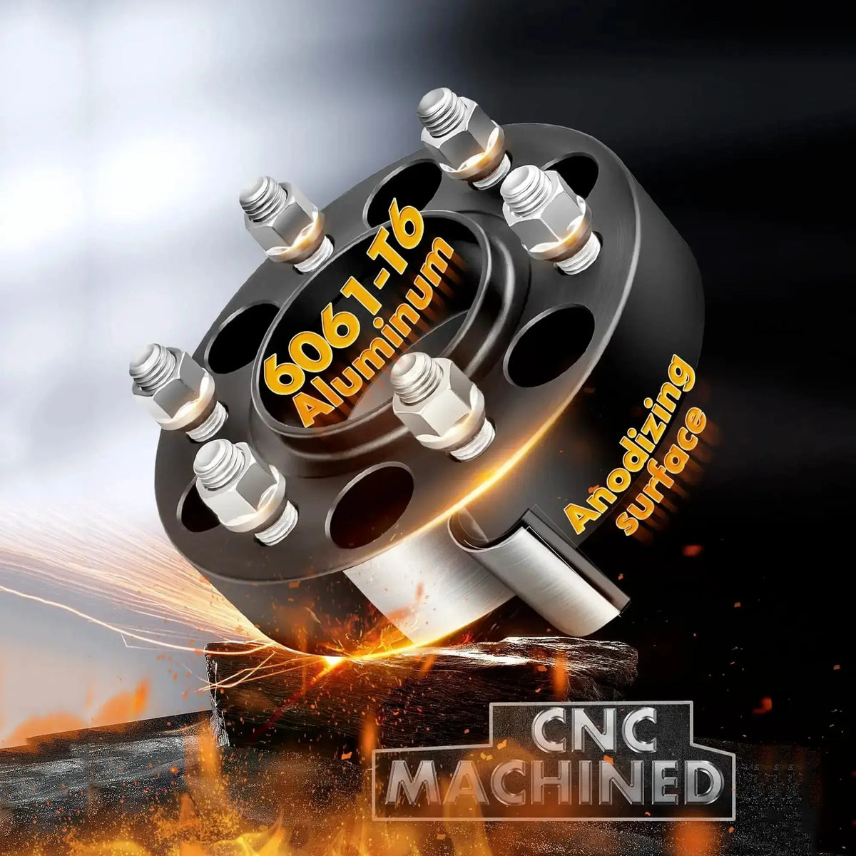 1.5" 6x5.5 Hubcentric Wheel Spacer for Ford Ranger Xlt Lariat Raptor M12x1.5