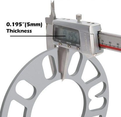 Dynofit Universal 5mm Wheel Spacers for 4 Lug & 5 Lug Wheels Thickness