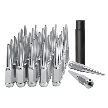 32pc 9/16-18 Spike Lug Nuts Set for 1994-2011 Dodge Ram 1500/2500/3500 & 1988-1998 Ford F250/F350