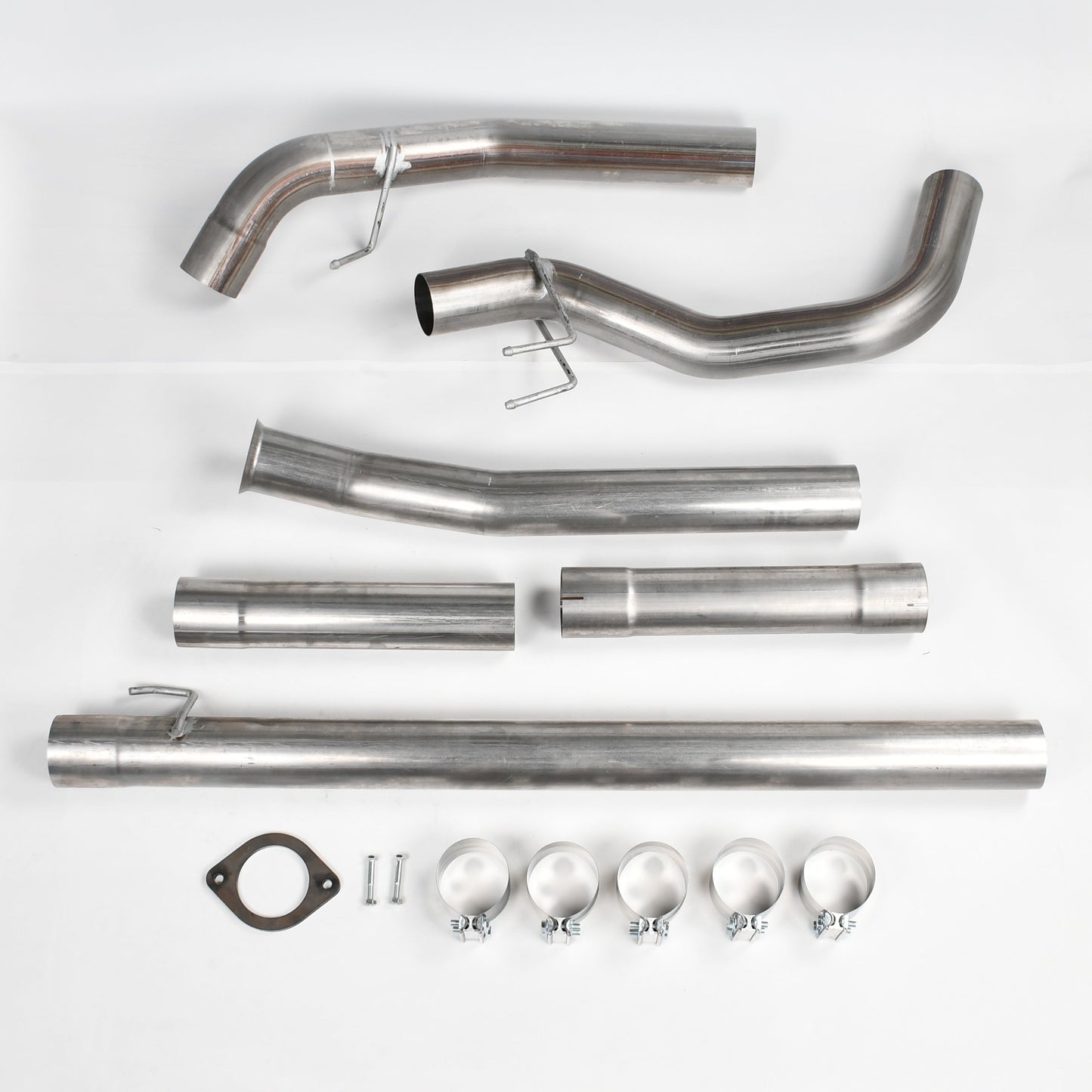 4 Inch Downpipe Back DPF Delete Race Pipe for 2011-2019 Ford 6.7L Powerstroke Cab and Chassis Dynofit
