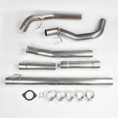 4 Inch Downpipe Back DPF Delete Race Pipe for 2011-2019 Ford 6.7L Powerstroke Cab and Chassis Dynofit