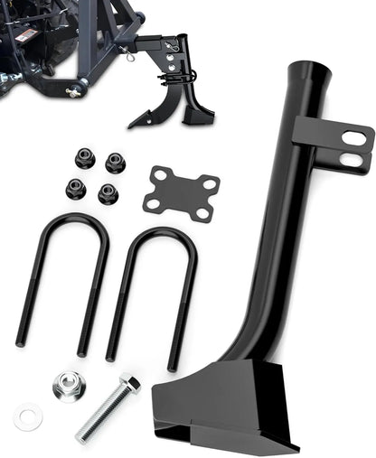 3-Point Hitch Pipe Layer Attachment – Fits Ripper Shank Plow, Light Duty Subsoiler for ATV/UTV/Tractor, Max 1.18" Dia, Includes 2 U-Bolts