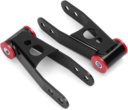 Dynofit 1-2" Adjustable Rear Drop Shackles Kit for 1999-2018 Chevy Silverado 1500/GMC Sierra 1500
