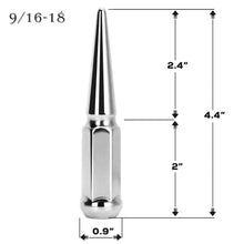 32pc 9/16-18 Spike Lug Nuts Set for 1994-2011 Dodge Ram 1500/2500/3500 & 1988-1998 Ford F250/F350 Dynofit