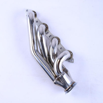 Exhaust Header Manifold for 1997-2015 Chevy Corvette Camaro Pontiac Firebird GTO LS1 LS2 LS3 LS6 V8 with T3 T4 Elbows and 3.0 Inch V-Band Dynofit