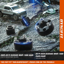 Dynofit 3" Front and 2" Rear Leveling Lift Kit for 2009-2024 Dodge Ram 1500 Fitment