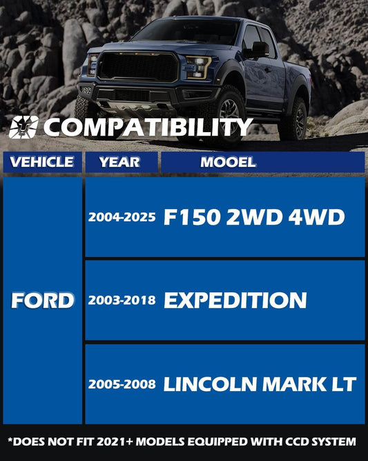 Dynofit 2.5" Front Leveling Lift Kit for 2004-2025 Ford F150 Fitment