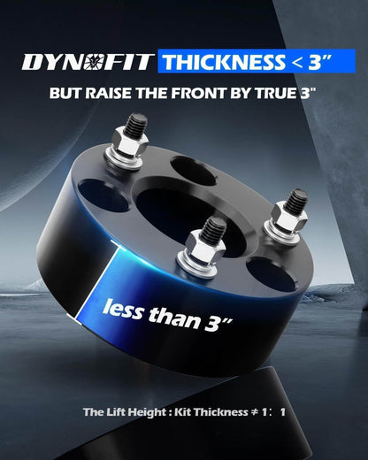 Dynofit 3" Front Leveling Lift Kit for 2006-2024 Dodge Ram 1500 4WD Thickness