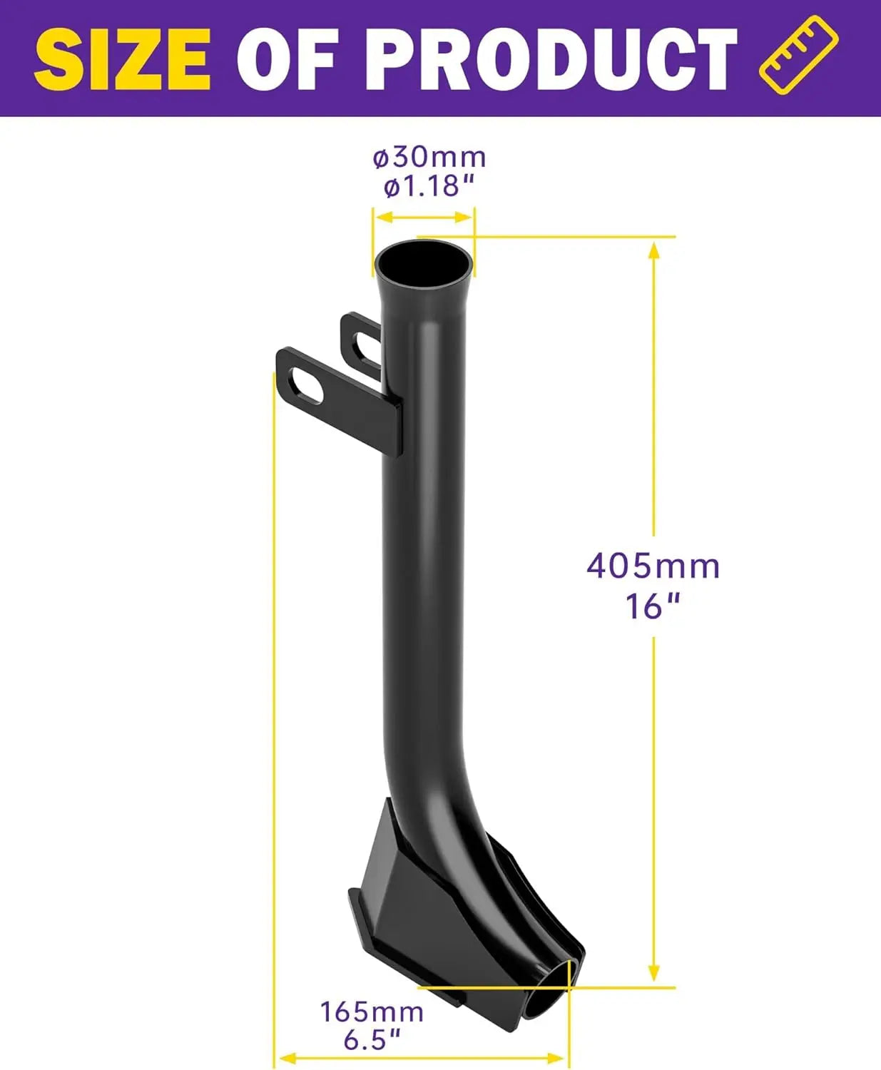 3-Point Hitch Pipe Layer Attachment – Fits Ripper Shank Plow, Light Duty Subsoiler for ATV/UTV/Tractor, Max 1.18" Dia, Includes 2 U-Bolts