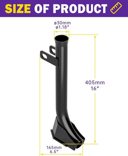 3-Point Hitch Pipe Layer Attachment – Fits Ripper Shank Plow, Light Duty Subsoiler for ATV/UTV/Tractor, Max 1.18" Dia, Includes 2 U-Bolts