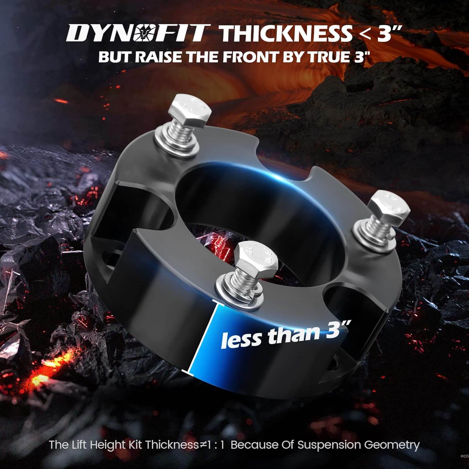 3" Front Leveling Lift Kit for 2005-2023 Toyota Tacoma 2003-2024 4Runner Thickness