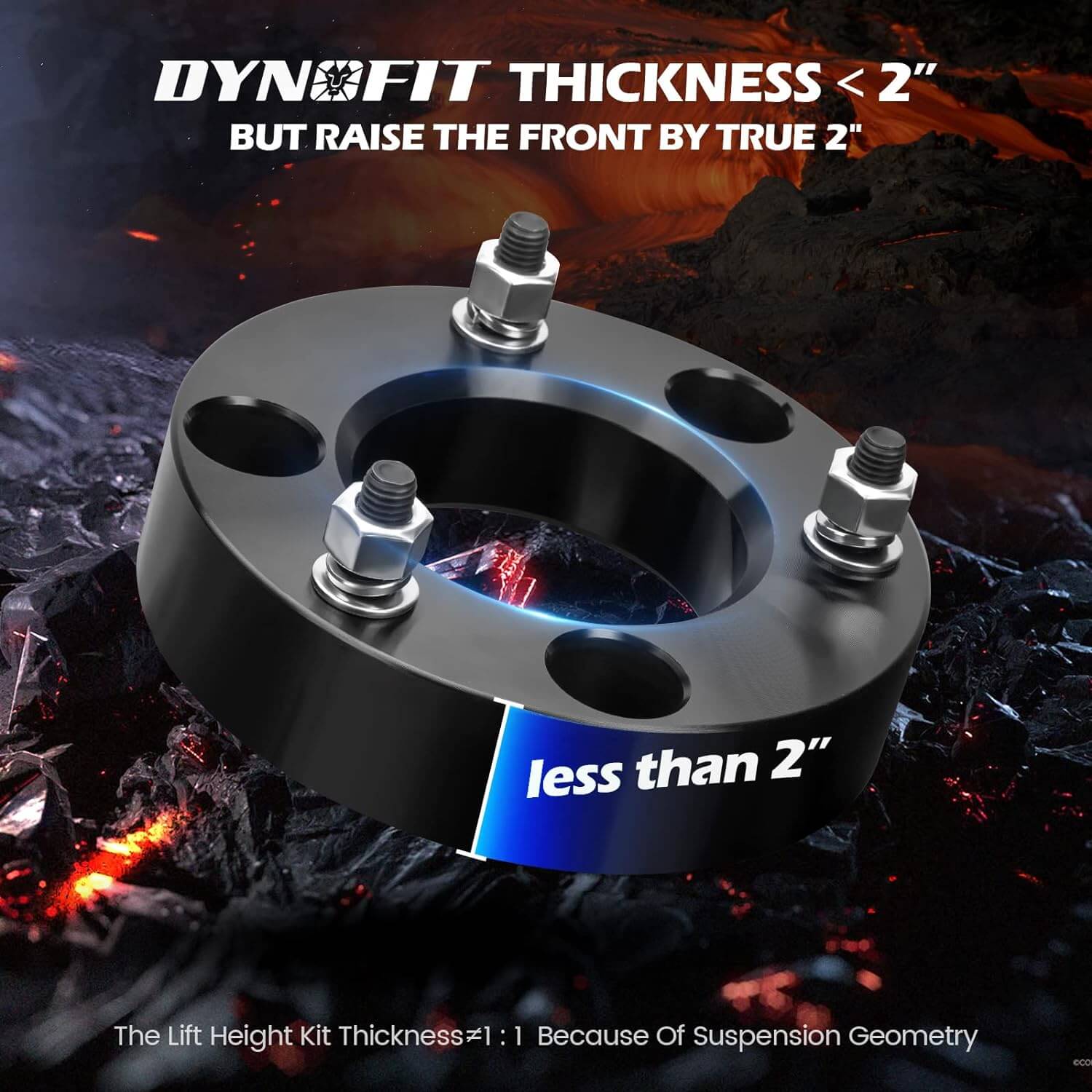 Dynofit 2" Front Leveling Lift Kit for 2007-2024 Chevy Silverado 1500 GMC Sierra 1500 Less than 2"