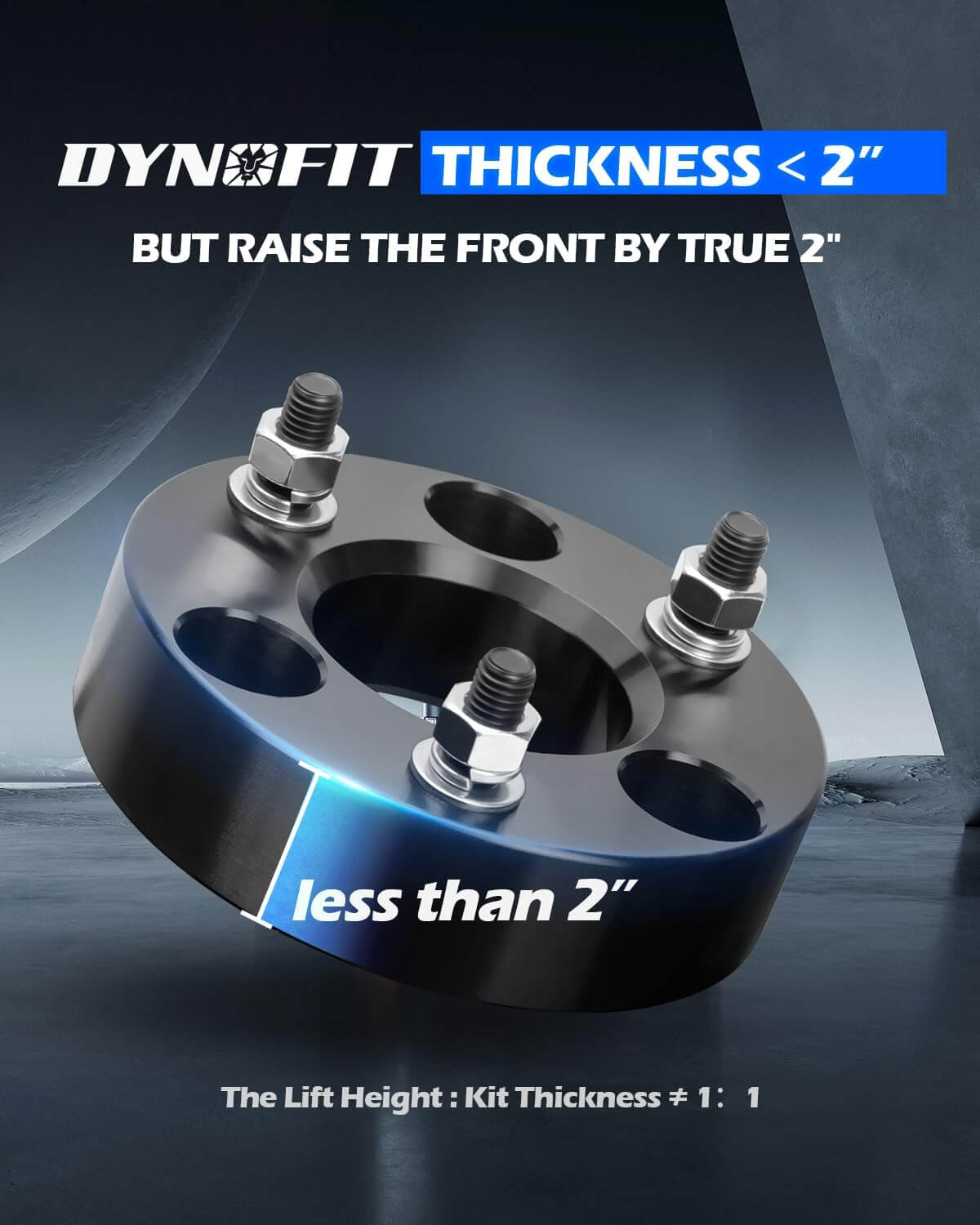 Dynofit 2" Front Leveling Lift Kit for 2006-2025 Dodge Ram 1500 2005-2010 Dakota Thickness
