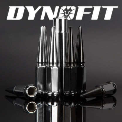 Spike Lug Nuts 32pcs+1key M14x1.5 Black 3/4" Hex For Chevy Ford Jeep