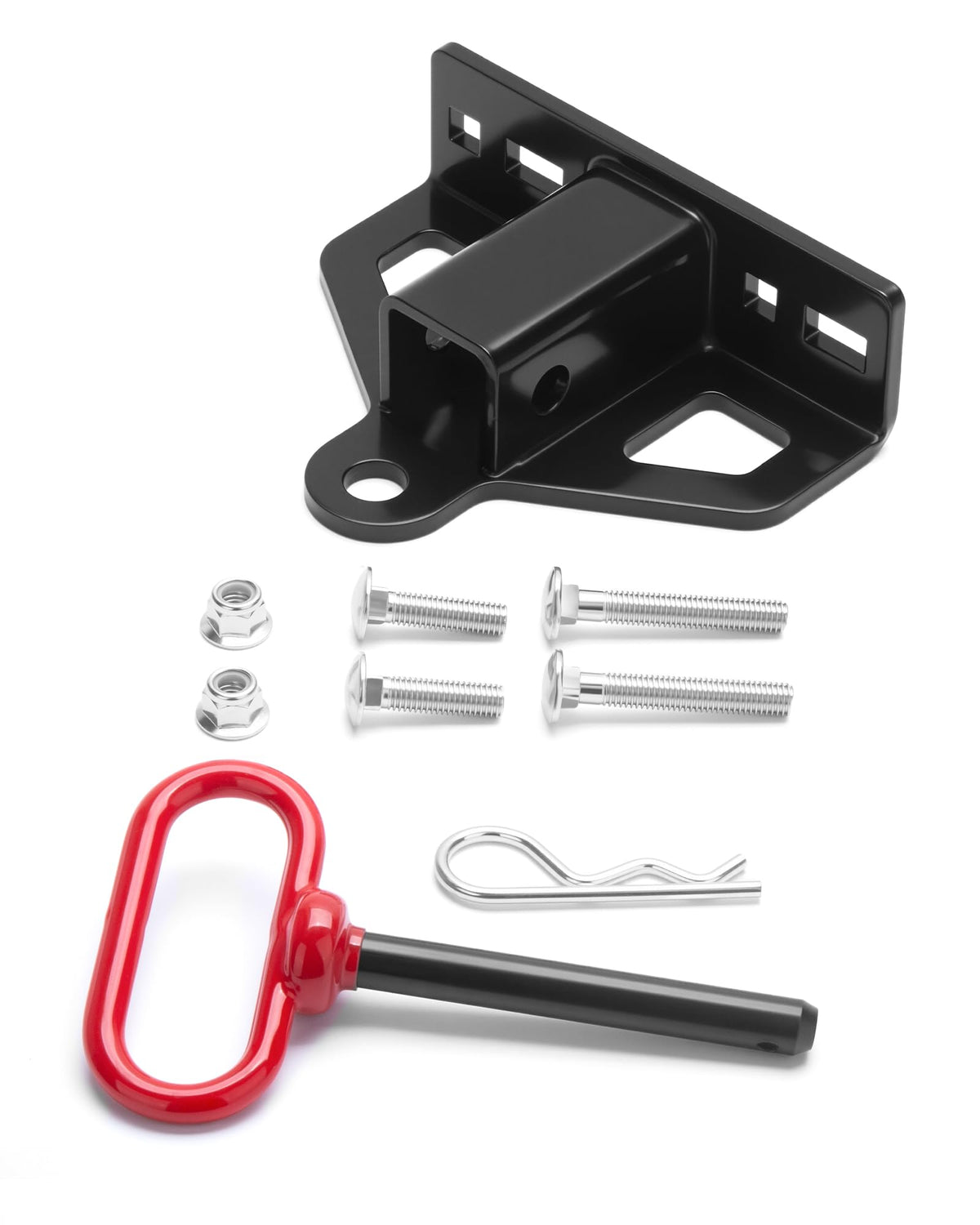 Dynofit 1-1/4-Inch Lawn Mower Receiver Hitch with Red Pin