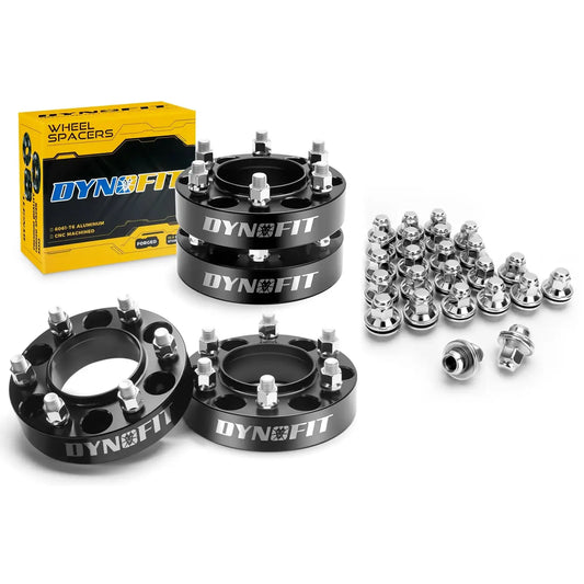 Dynofit 1.5 inch  6x5.5 Wheel Spacers and 24 PCS M14×1.5 Lug Nuts for Toyota and Lexus