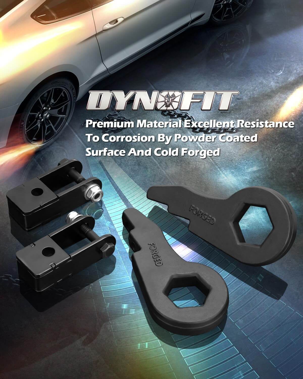 Dynofit 1-3" Adjustable Front Leveling Lift Kit for 1999-2007 Chevy Silverado 1500 GMC Sierra 1500