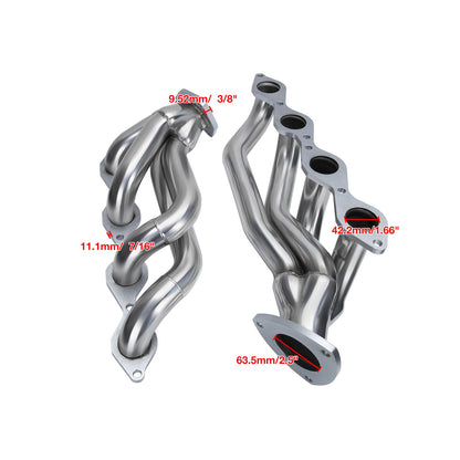 Exhaust Shorty Header for 2000-2006 Chevy Silverado GMC Sierra Yukon Avalanche Suburban 1500 4.8L 5.3L Dynofit