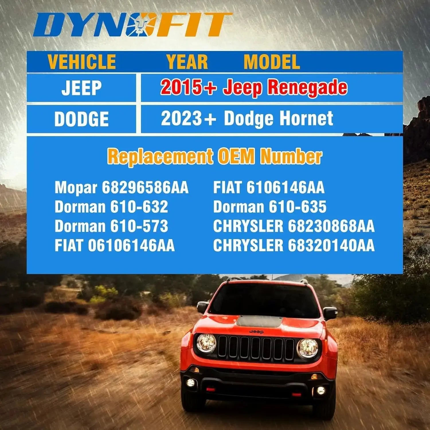 Dynofit 20PCS M12x1.25 Wheel Lug Bolts for 2015+ Jeep Renegade 2023+ Dodge Hornet Fitment