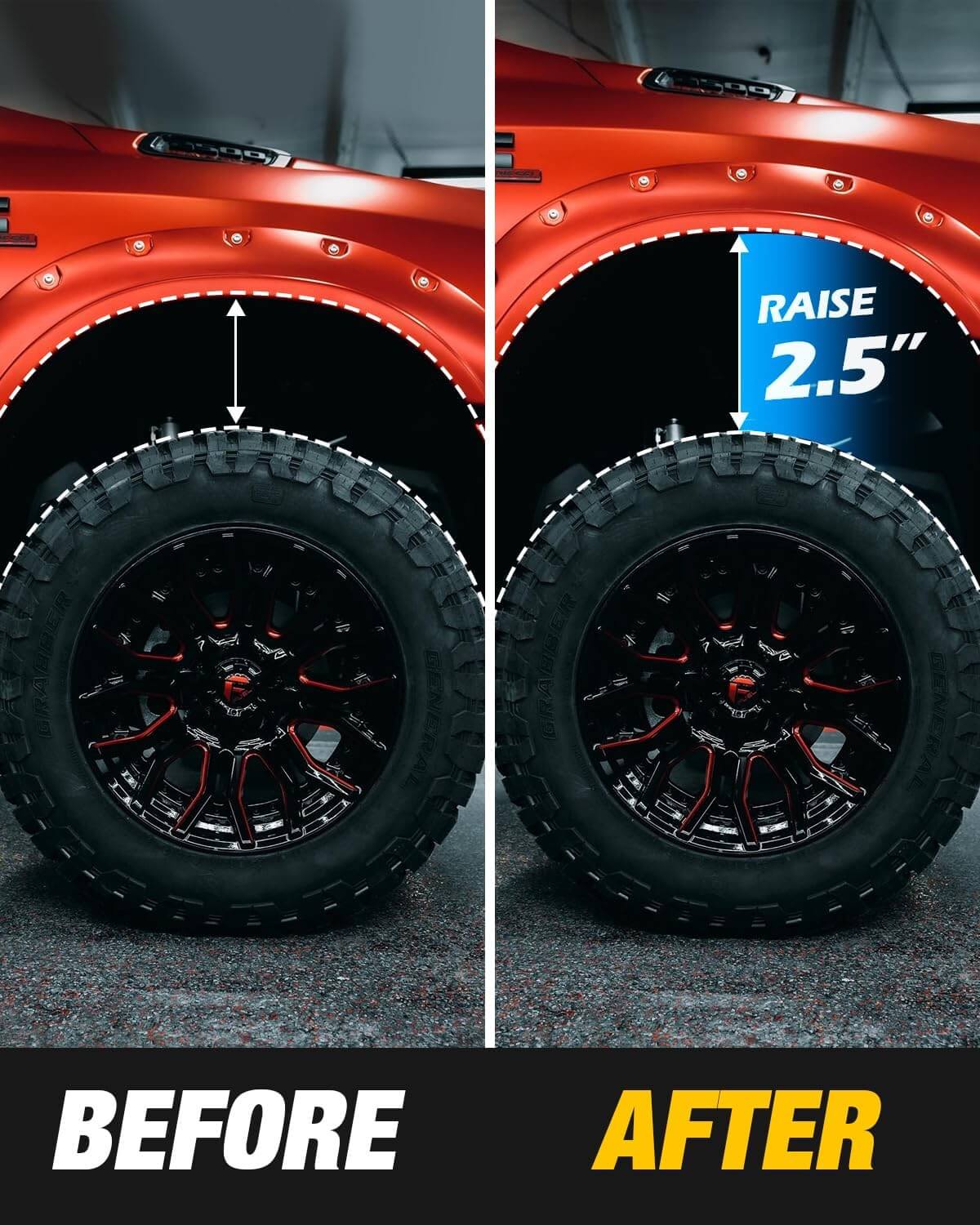 Dynofit 2.5" Front Leveling Lift Kit for 2004-2025 Ford F150 Raise 2.5"