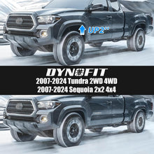 Dynofit 2" Front Leveling Lift Kit for 2007-2024 Toyota Tundra Sequoia before and after