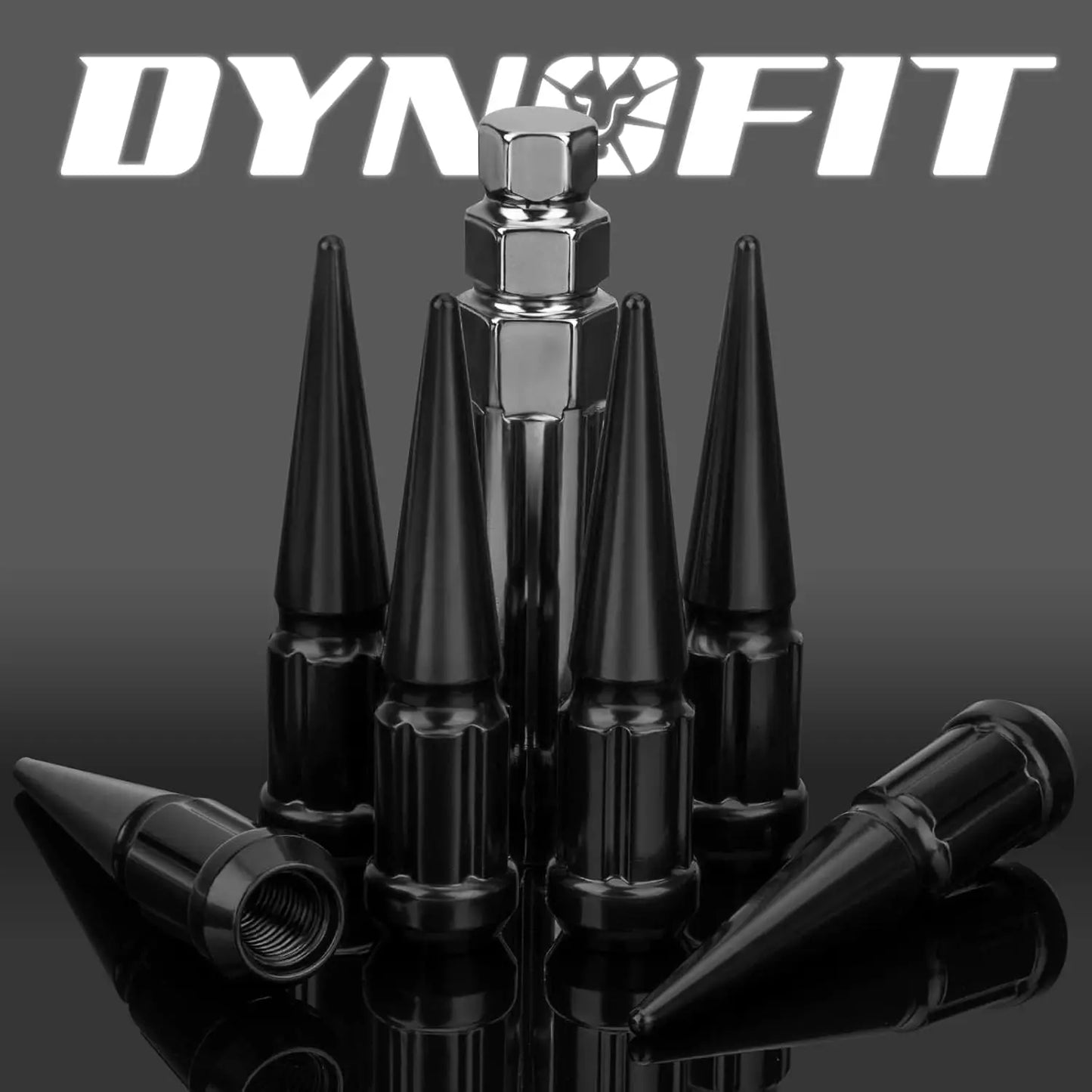 Dynofit M12x1.5 Wheel Spike Lug Nuts 3.35" Tall 20pcs+1key