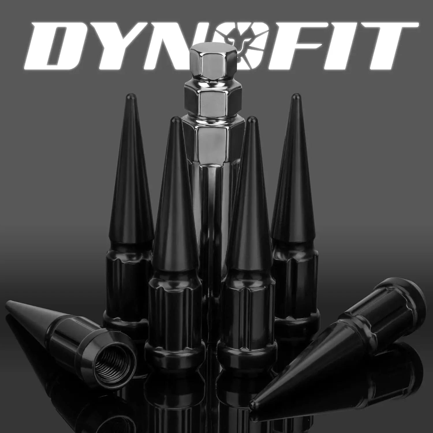 Dynofit M12x1.5 Wheel Spike Lug Nuts 3.35" Tall 20pcs+1key