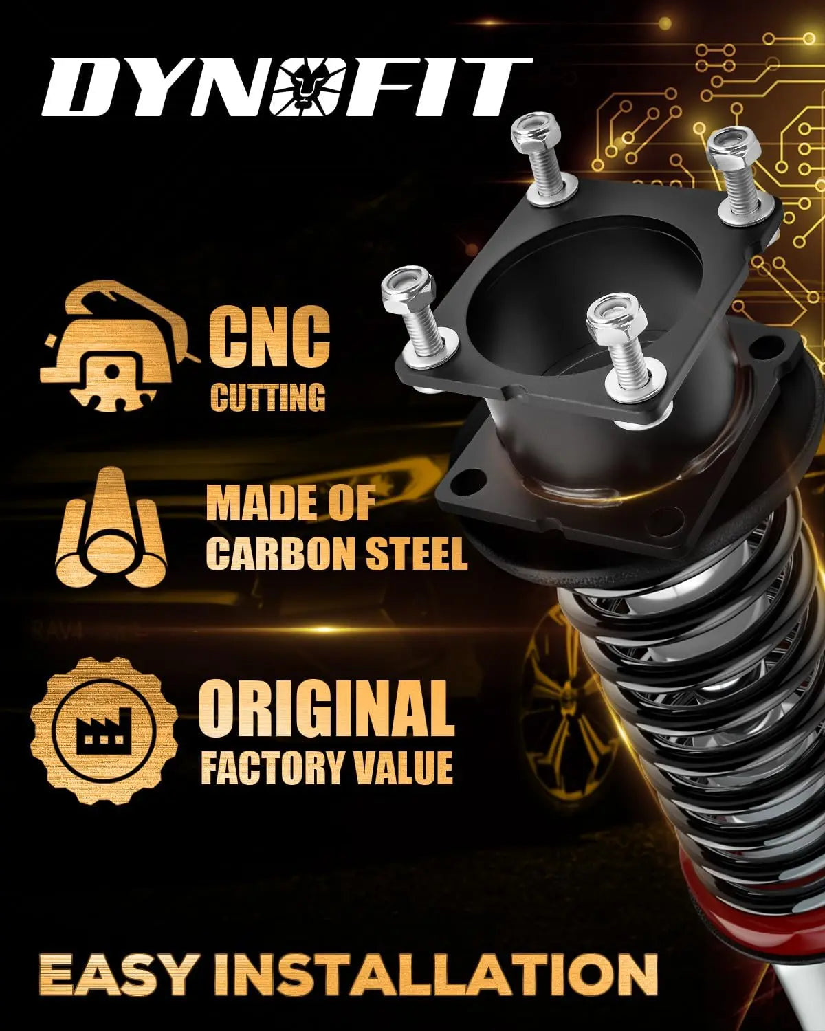 Dynofit 2.5" Front and 1.25" Rear Full leveling Lift Kit for 2011-2019 Ford Explorer Easy Installation