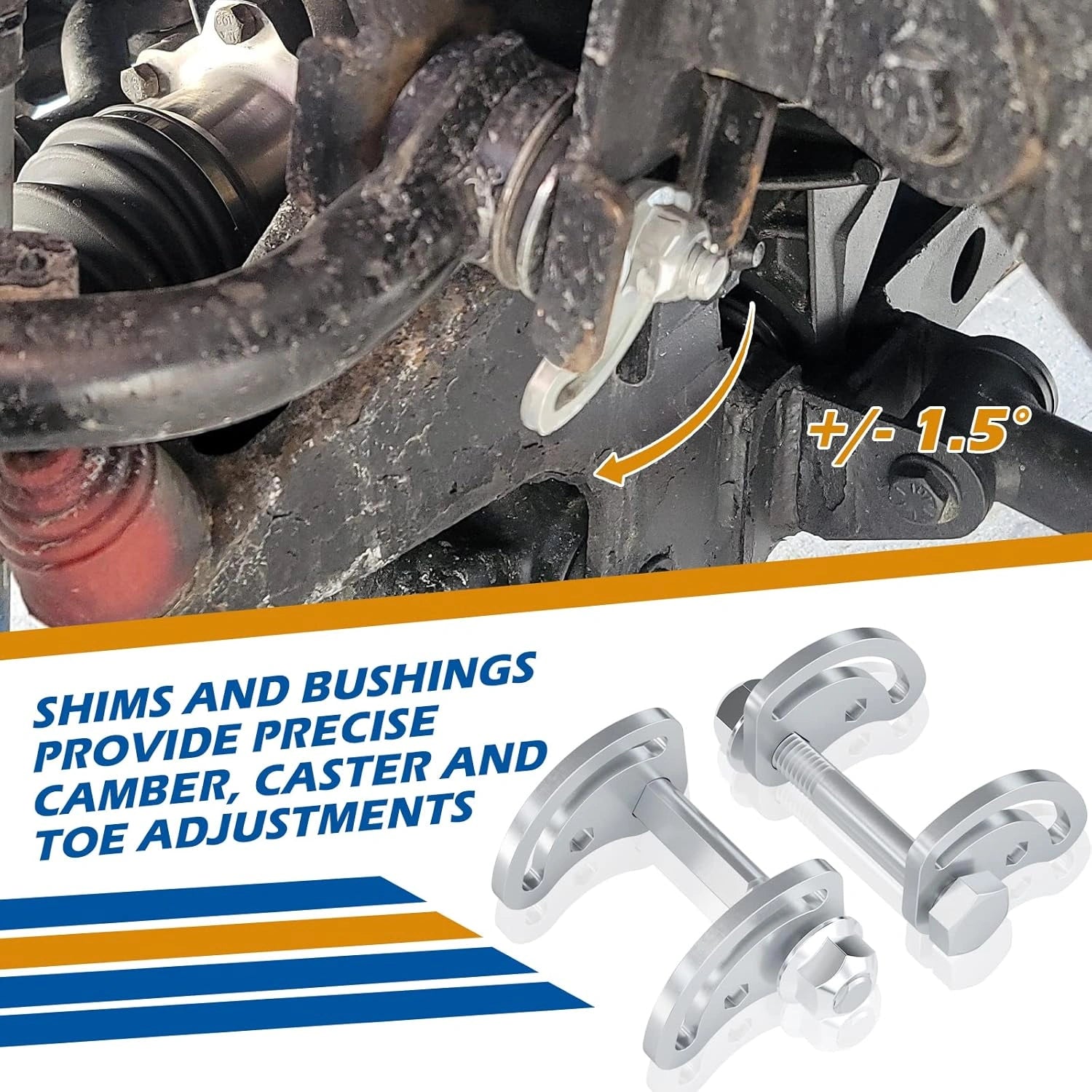Dynofit Camber Bolts Kit for Chevy Silverado GMC Sierra 1500 2500