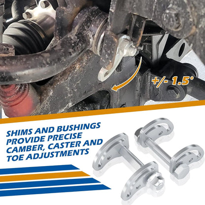 Dynofit Camber Bolts Kit for Chevy Silverado GMC Sierra 1500 2500