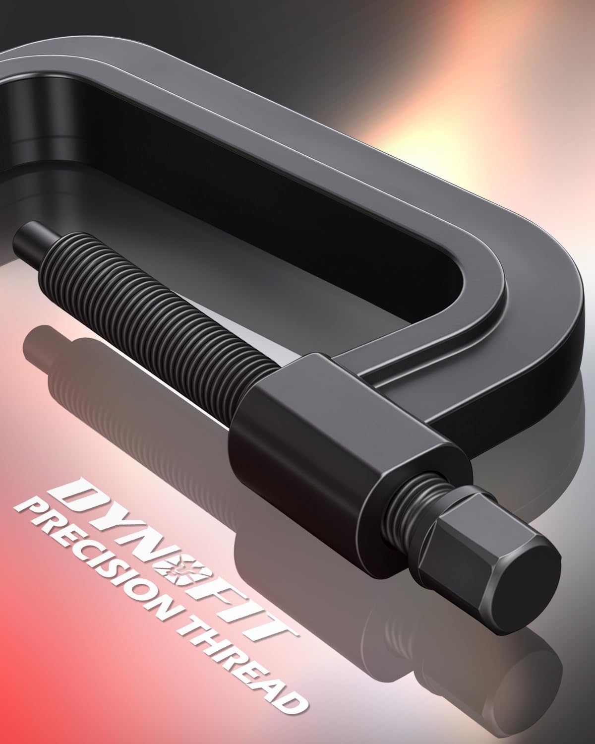 Close-up of precision thread and hex drive on Dynofit torsion key removal tool ensuring smooth operation.