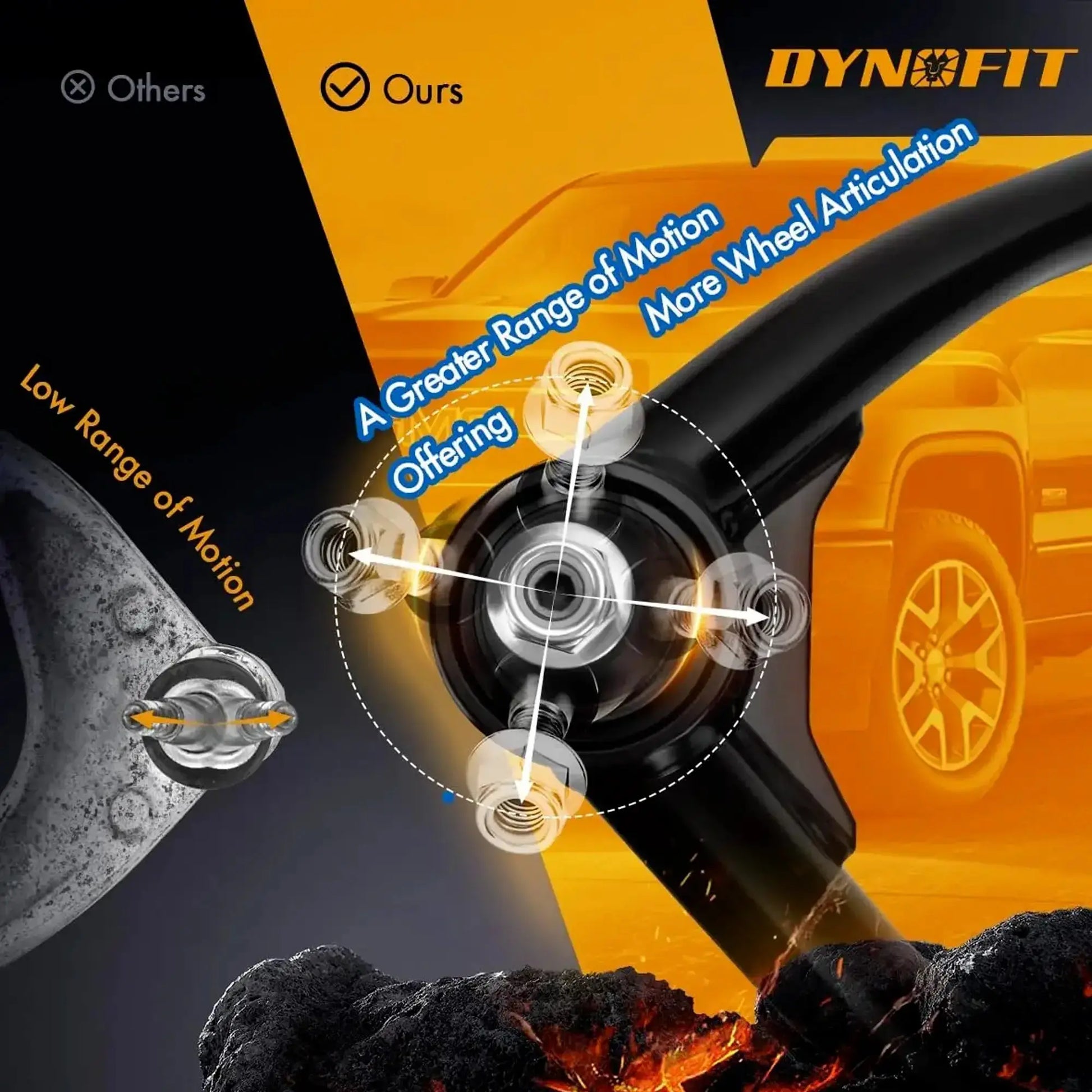 Dynofit 2007-2018 Silverado 1500/Sierra 1500 Ball Joints compared to other Ball Joints