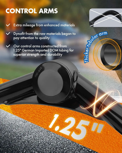 2-4" Upper Control Arms for 2011-2019 Chevy Silverado GMC Sierra 2500HD 3500HD 1.25" Thickness