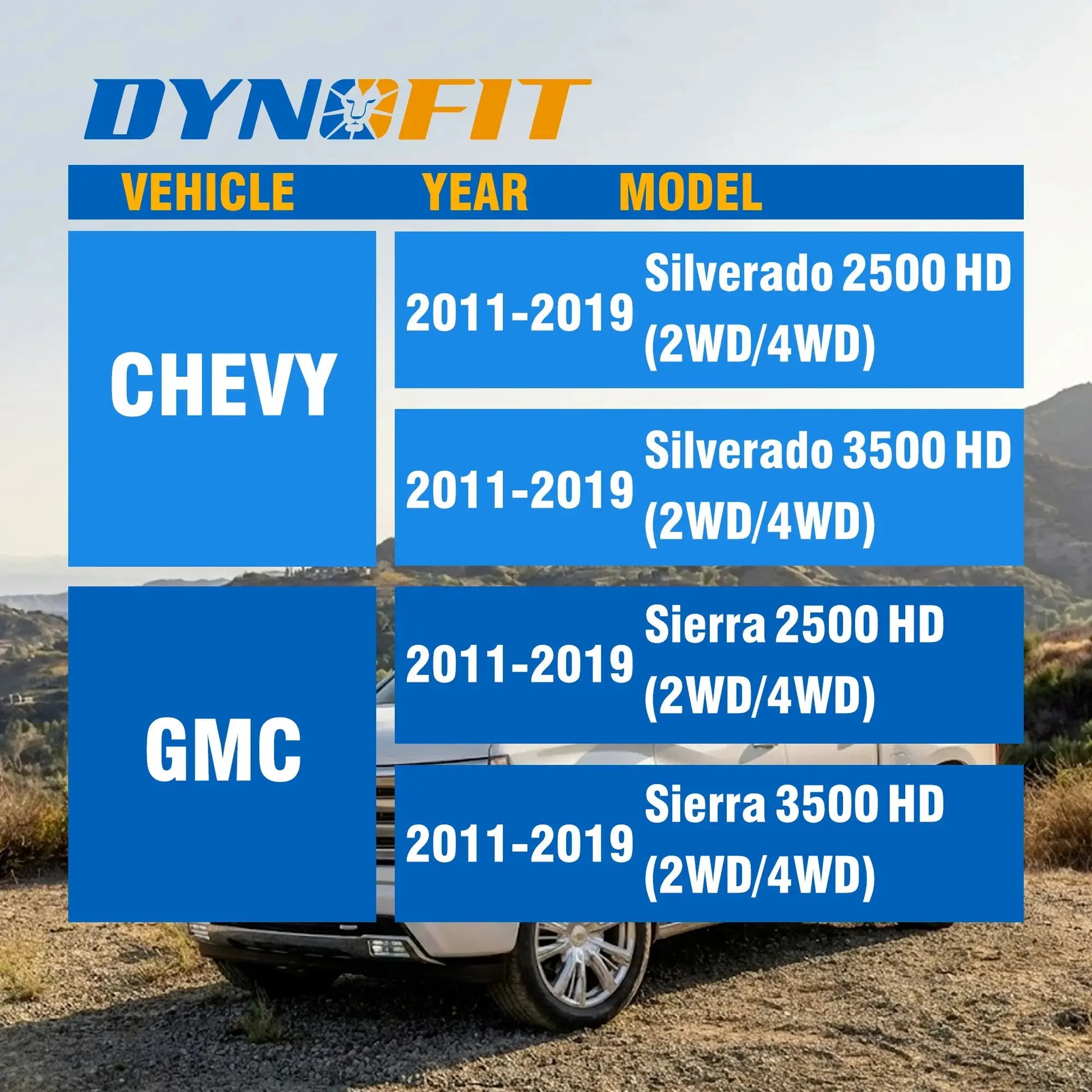 2-4" Upper Control Arms for 2011-2019 Chevy Silverado GMC Sierra 2500HD 3500HD Fitment