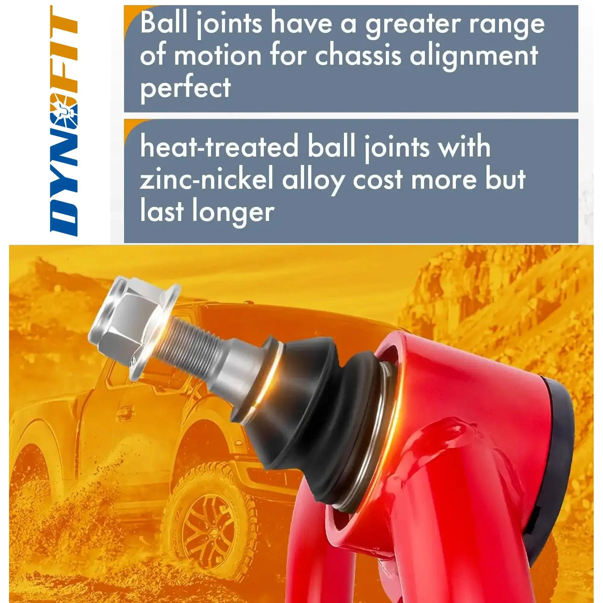 Dynofit's red control arm for 2004-2020 Ford F150 ball joints detailed introduction