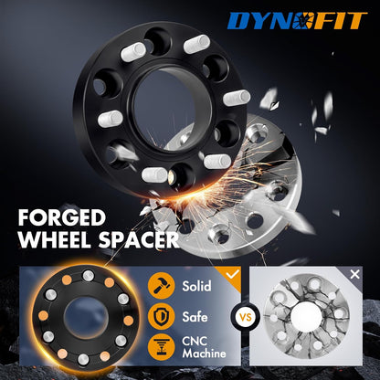 Forged and CNC machined solid wheel spacer comparison emphasizing safety and durability over cracked alternatives.