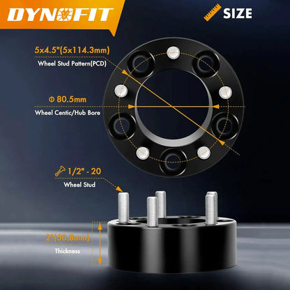 2 inch 5x4.5 Wheel Spacers For 1982-2012 Ford Ranger
