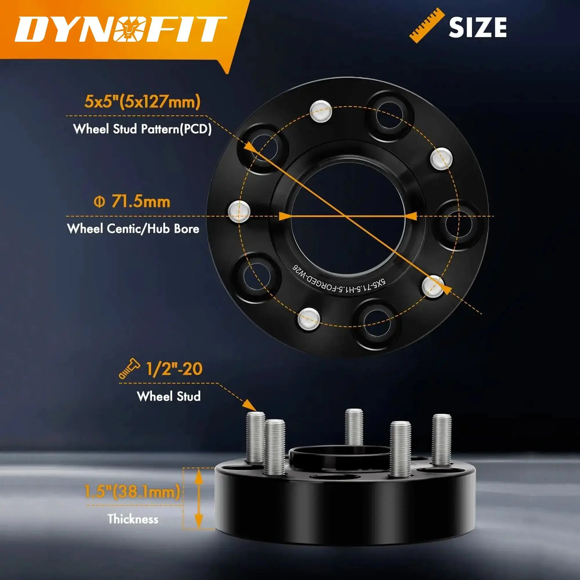 1.5" 5x5 Wheel Spacers for Jeep Wrangler JK Grand Cherokee WJ WK Commander XK HubCentric