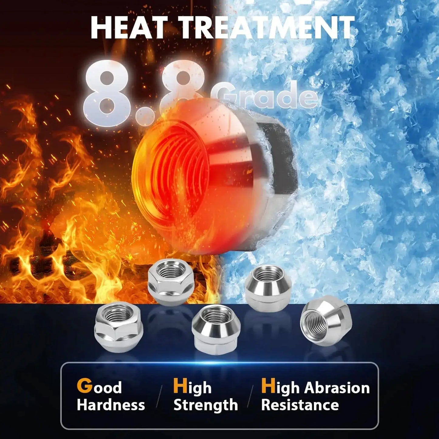 Dyofit Metal nuts with heat treatment, Good Hardness, High Strength
High AbrasionResistance
