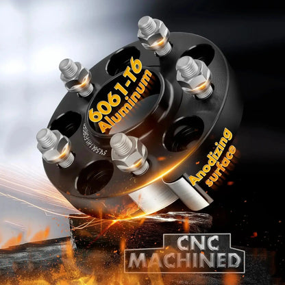 Dynofit CNC machined aluminum wheel hub with bolts and 6061-T6 Aluminum