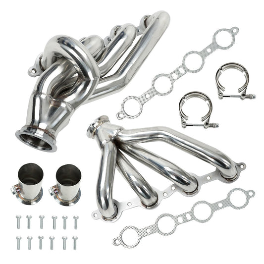 Exhaust Header for 1982-2004 Chevrolet Chevy GMC LS Swap 4.8L 5.3L 5.7L 6.0L 6.2L Engines S10 LS1 LS2 LS3 LS6 Dynofit