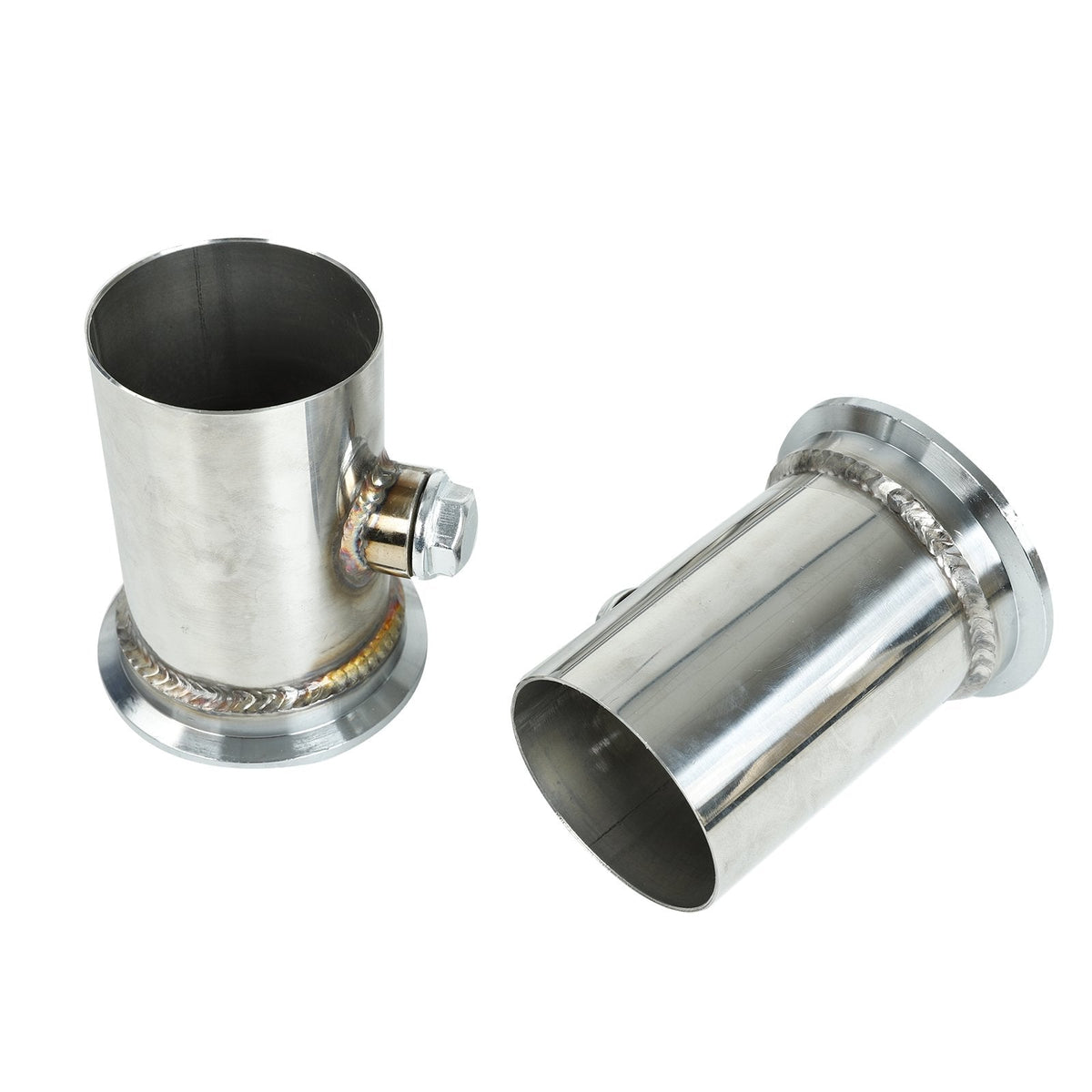 Close-up of the exhaust header flange with bolt holes for securing to the LS1 LS2 LS3 LS6 LS9 V8 motor on 1960s-1987 Chevy and Pontiac vehicles.