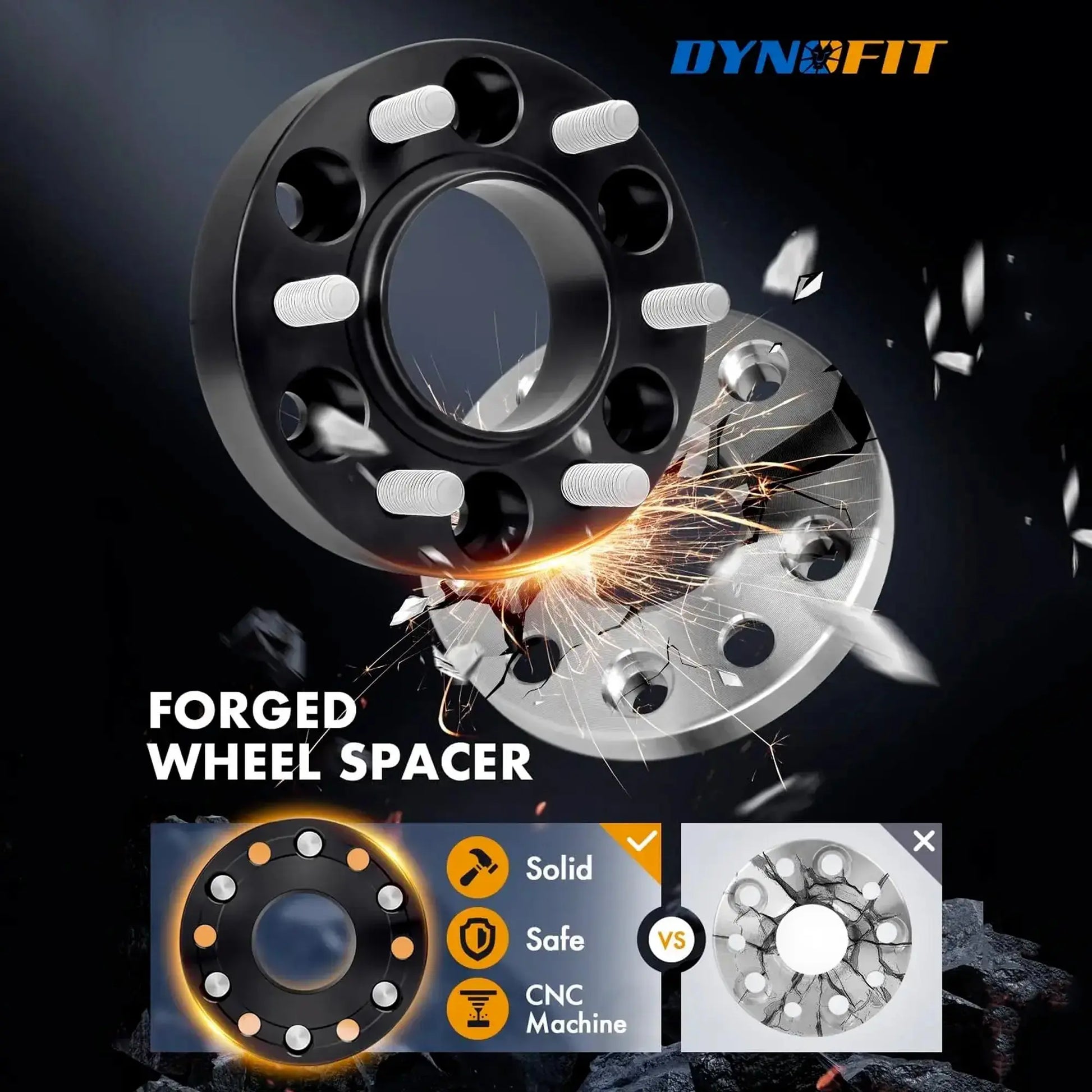 1.5" 6x5.5 Hubcentric Wheel Spacer for Ford Ranger Xlt Lariat Raptor M12x1.5