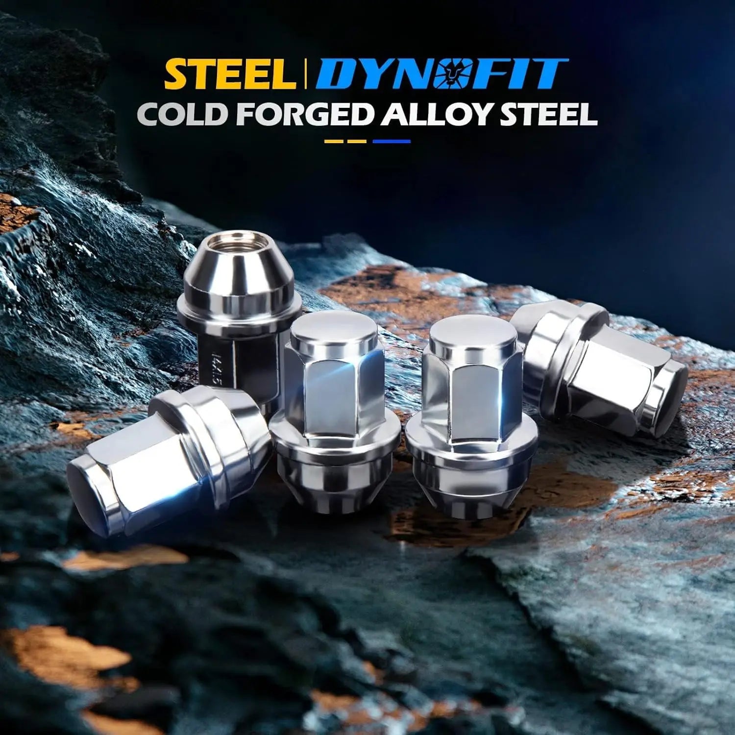 Dynofit 24PCS M14x1.5 Lug Nuts for 2015-2019 Expedition F-150 Cold Forged Alloy Steel