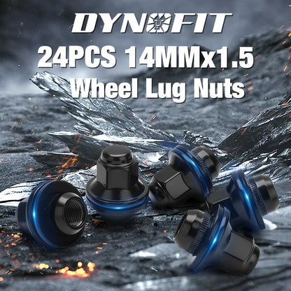 Dynofit 24PCS M14x1.5 Black Wheel Lug Nuts for Toyota and Lexus OEM 90942-A1007/01121