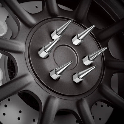 Spiked Lug Nuts M14x1.5 24pcs+1key Cone Seat For Chevy Ford Jeep Dynofitauto