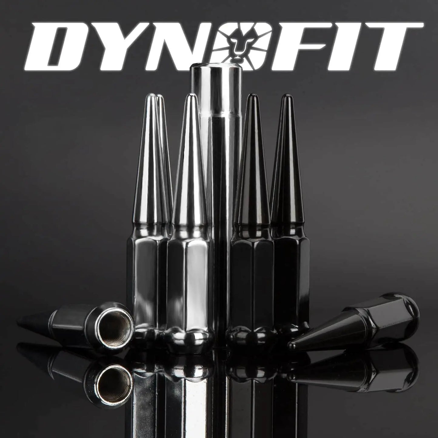 Spiked Lug Nuts M14x1.5 24pcs+1key Cone Seat For Chevy Ford Jeep Dynofitauto