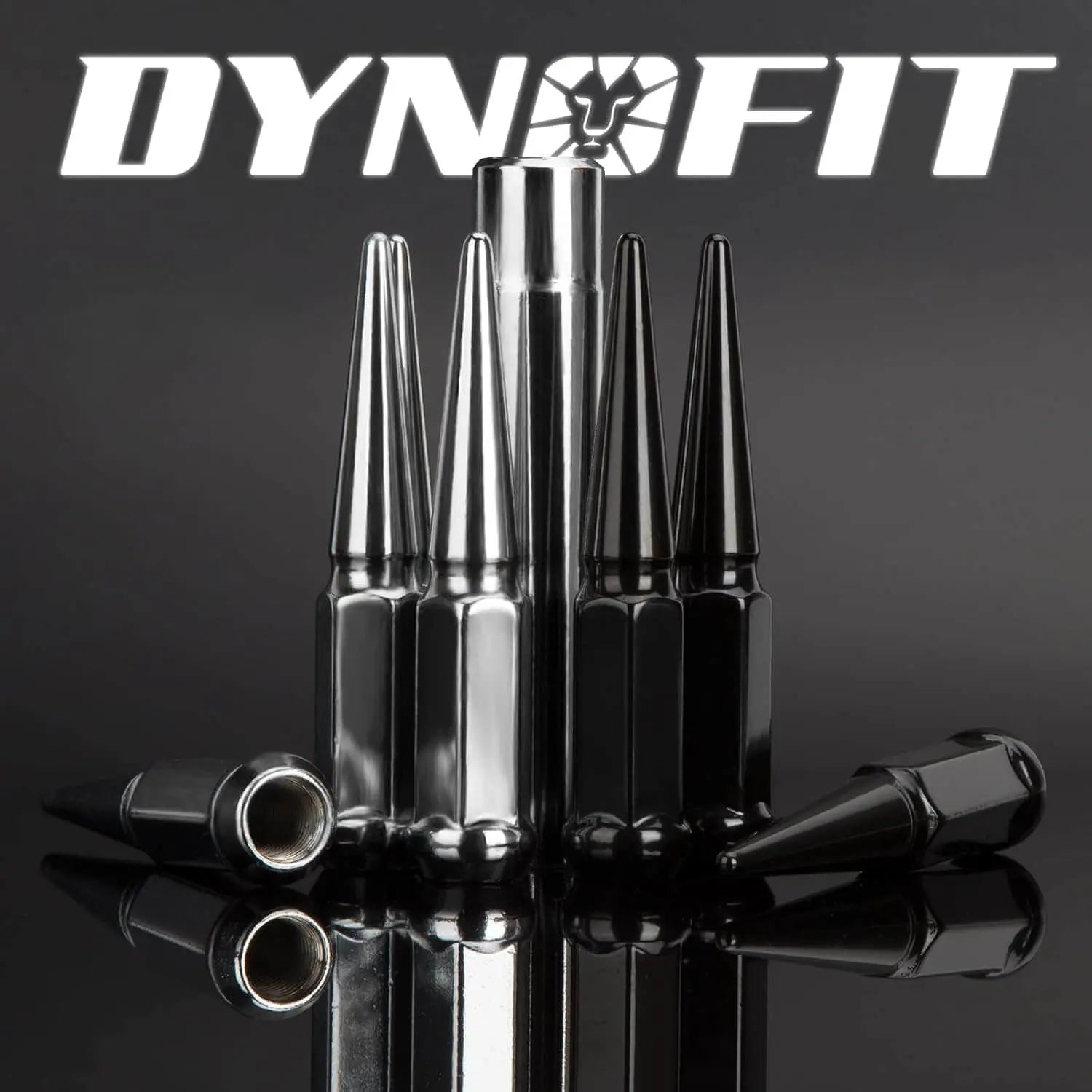 Spiked Lug Nuts M14x1.5 24pcs+1key Cone Seat For Chevy Ford Jeep Dynofitauto