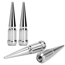Dynofit 4PCS M12x1.5 Wheel Spike Lug Nuts Compatible with Acura Honda Chevy Chrome
