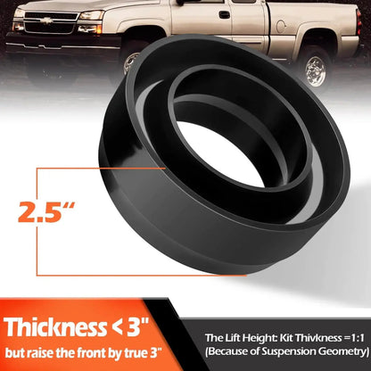 Dynofit 3" Front Leveling Lift Kit for 1999-2006 Chevy Silverado 1500 / GMC Sierra 1500 Thickness